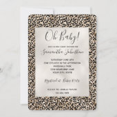 Glam Gold Leopard Print Einladung (Vorderseite)