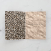 Glam Gold Leopard Print Glitz Karte (Innenseite)