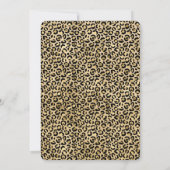 Glam Gold Leopard Print Glitzer funkeln Einladung (Rückseite)