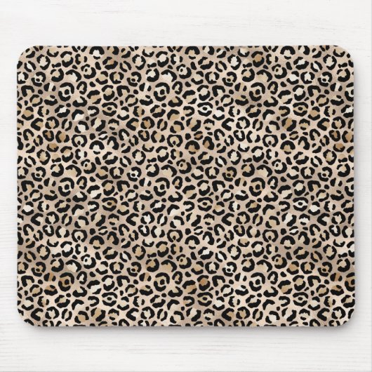 Glam Gold Leopard Print Mousepad (Vorne)