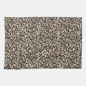 Glam Gold Leopard Print Ombre Geschirrtuch (Horizontal)
