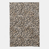 Glam Gold Leopard Print Ombre Geschirrtuch (Vertikal)
