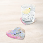 Glam Gold Leopard Print Pink Blue Peach Gefärbte K Untersetzer (Vor Ort)