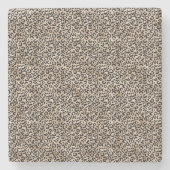 Glam Gold Leopard Print Steinuntersetzer (Vorderseite)