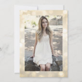 Glam Gold Lights Foto ÜBERRASCHUNG Sweet 16 Einladung (Rückseite)