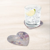 Glam Gold Lila Floral Sparkle Geburtstag Untersetzer (Vor Ort)