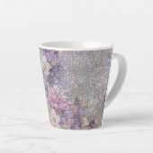 Glam Gold Lila Floral Sparkle Milchtasse (Rechte Ecke)