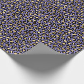 Glam Gold Lila Leopard Print Geschenkpapier (Ecke)
