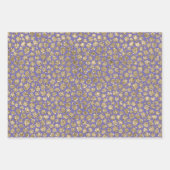 Glam Gold Lila Leopard Print Geschenkpapier Set (Vorderseite 3)