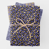 Glam Gold Lila Leopard Print Geschenkpapier Set (Beispiel)