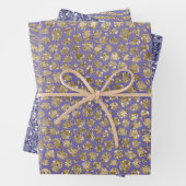 Glam Gold Lila Leopard Print Geschenkpapier Set (Beispiel)