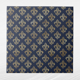 Glam Gold Lilie Navy Blue Fliese