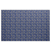Glam Gold Lions Blume Navy Blue Graphic Stoff (Yard (91,4 cm))
