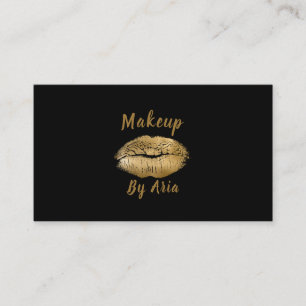 Glam Gold Lips Kuss Black Visagist Visitenkarte