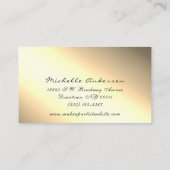 Glam Gold Lips Makeup Artist Glitzer Business Card Visitenkarte (Rückseite)