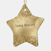 Glam Gold Luxe Glitzy Sparkle Glitzer Keramik Ornament (Links)