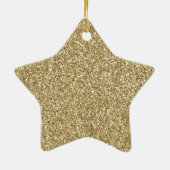 Glam Gold Luxe Glitzy Sparkle Glitzer Keramik Ornament (Hinten)