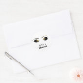 Glam Gold Makeup Eyelashes Personalisiert Runder Aufkleber (Umschlag)