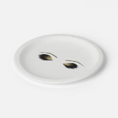 Glam Gold Makeup Eyelashes Personalisierte Schönhe Pappteller (Schrägansicht)