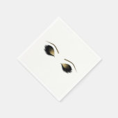 Glam Gold Makeup Eyelashes Personalisierte Schönhe Serviette (Ecke)