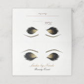 Glam Gold Makeup Eyelashes Schönheitstisch Platzkarte (Außenseite Aufgefaltet)