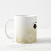 Glam Gold Makeup Eyes & Lashes Personalisiert Kaffeetasse (Links)