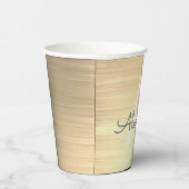 Glam Gold Metallic Stilvolle Monogram Paper Cups Pappbecher (Rechts)