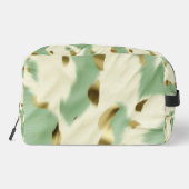 Glam Gold Mint Cream Cowgirl Cowhide Waschbeutel (Rückseite)