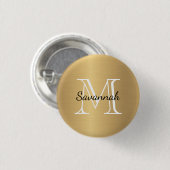 Glam Gold Monogram Imitate Metal Button (Vorne & Hinten)