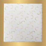 Glam Gold Moons White Fliese<br><div class="desc">Weiße Fliese mit Goldmonden.</div>