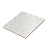 Glam Gold Moons White Fliese (Seite)