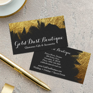 Glam Gold Paint on Black - Moderne Stylist Boutiqu Visitenkarte