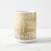 Glam Gold Peace Liebe Kaffeetasse (Mittel)