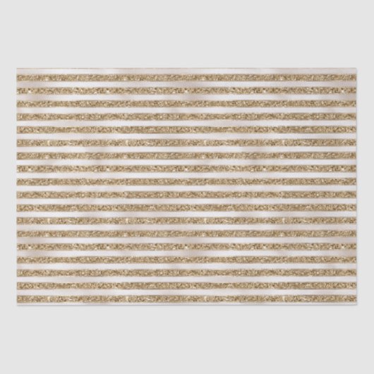 Glam Gold Pearl Stripes Seidenpapier (Vorderseite)