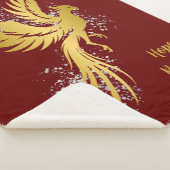 Glam Gold Phoenix Silver Glitzer Monogram Maroon | Sherpadecke (3/4)