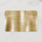 Glam Gold Pink Black Cowhide Visitenkarte (Rückseite)