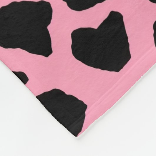 Glam Gold Pink Black Leopard Print Fleecedecke (Ecke)