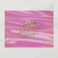 Glam Gold Pink Save the Date Frauen Geburtstagspar