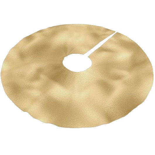 Glam Gold Polyester Weihnachtsbaumdecke (Schrägansicht)