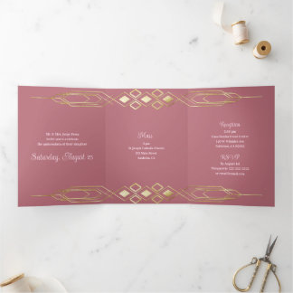 Glam Gold Quinceanera Party Einladung