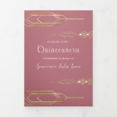 Glam Gold Quinceanera Party Einladung (Cover)