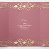 Glam Gold Quinceanera Party Einladung (Innenseite Mitte)