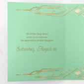 Glam Gold Quinceanera Party Einladung (Innen Erste Seite)