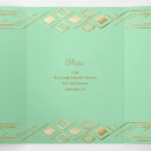 Glam Gold Quinceanera Party Einladung (Innenseite Mitte)