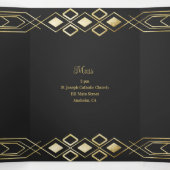 Glam Gold Quinceanera Party Einladung (Innenseite Mitte)