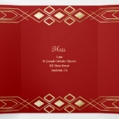 Glam Gold Quinceanera Party Einladung (Innenseite Mitte)