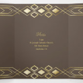 Glam Gold Quinceanera Party Einladung (Innenseite Mitte)