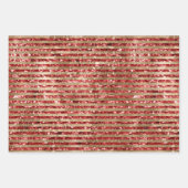 Glam Gold Red Glitzer Leopard Print Geschenkpapier Set (Vorderseite 2)