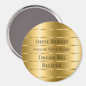 Glam Gold Ribbon Magnet (Vorderseite/Rückseite)