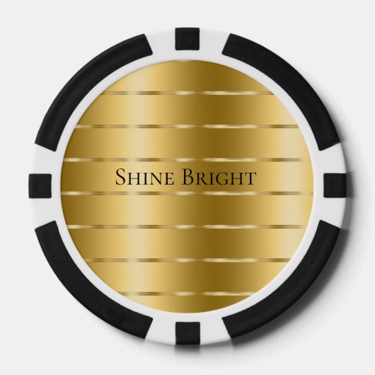 Glam Gold Ribbon Pokerchips (Vorderseite)